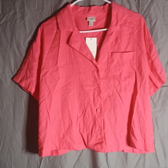 a new day Coral Button-Down Shirt - Picture 1 of 5